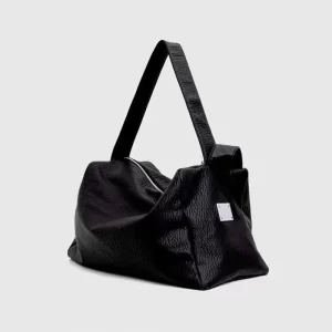 Durable Double Strap Shoulder Black Bag